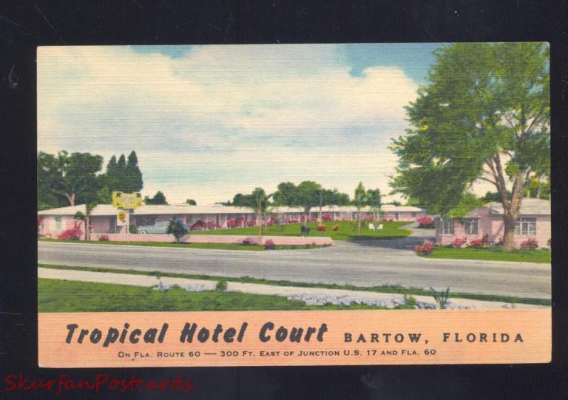 BARTOW FLORIDA TROPICAL HOTEL COURT VINTAGE LINEN 