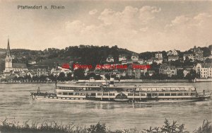 Germany, Pfaffendorf, Steamer Bismarck on the Rhine River, Victor Ullmann No 21