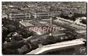 Old Postcard Paris Aerial view Concorde Square