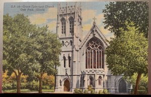 Vintage Postcard 1949 Grace Episcopal Church, Oak Park, Illinois (IL)