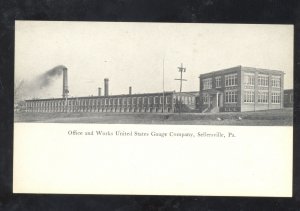 SELLERSVILLE PENNSYLVANIA PA US GAUGE COMPANY FACTORY VINTAGE POSTCARD