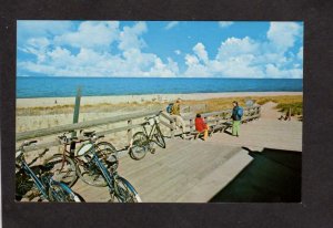 MA Cape Cod Beach Bicycles National Seashore Park Mass Massachusetts Postcard