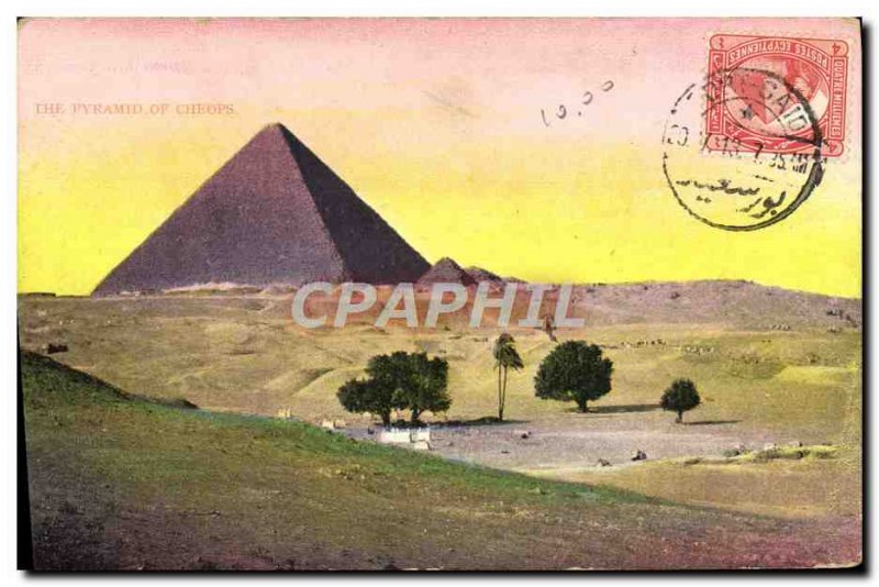 Old Postcard The Pyramid Of Cheops