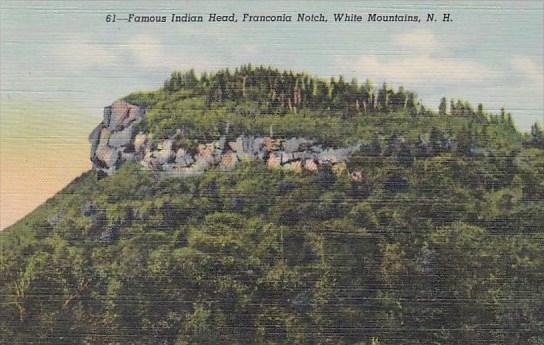 New Hampshire White Mountains Famous indian Head Franconia Notch