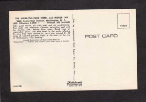 DC Aerial View Sheraton Park Hotel Motor Inn Washington DC Postcard