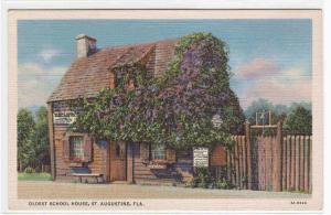 Oldest School House St Augustine Florida postcard