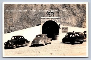 J95/ Bingham Canyon Utah RPPC Postcard c1950s Entrance to Tunnel Autos  63