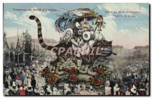 Old Postcard Nice Carnival XXXVIII Char Mrs. Carnival Chat