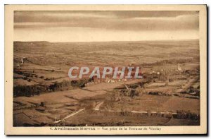 Old Postcard Avallon Morvan view from the terrace of Vezelay