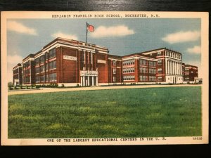 Vintage Postcard 1951 Benjamin Franklin High School Rochester New York