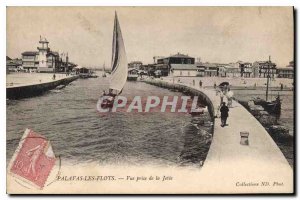 Old Postcard PALAVAS FLOODS View of the Jetee