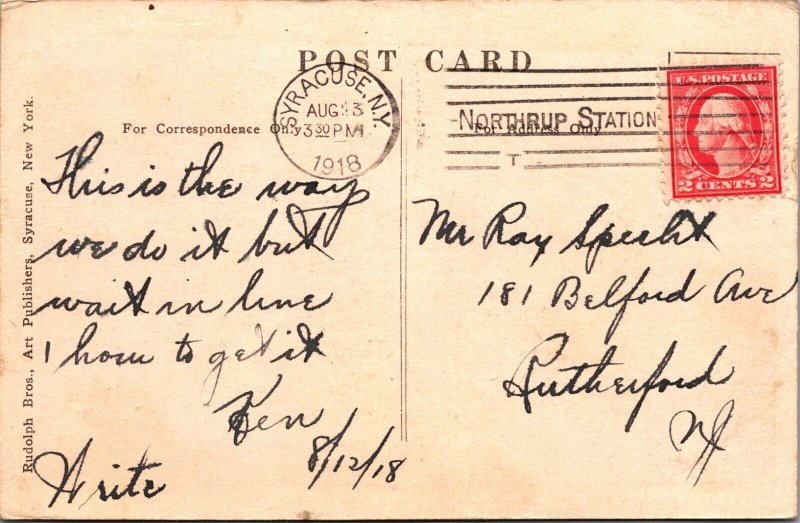 Camp Syracuse New York WW1 Set of 4 Vintage Postcard