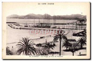 Postcard Old Port Beach Cannes and the Esterel