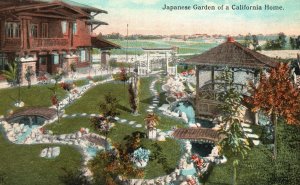 Vintage Postcard 1910's Japanese Garden California Home Western Publishing Co.