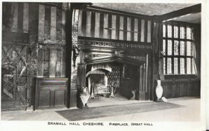 Cheshire Postcard - Bramall Hall - Great Hall - Real Photograph - Ref TZ5783 