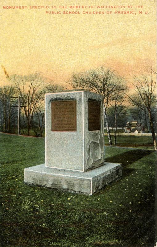NJ - Passaic. Monument in Memory of President George Washington