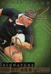 Craig Dowd New Zealand Signature Rugby Hand Signed Photo Card