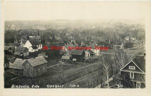 IA, Odebolt, Iowa, RPPC, Residential Section,Bird's Eye View,Carroll Photo No 24