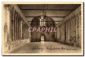 Old Postcard La Douce France Le Mont St Michel Abbey Refectory Des Moines