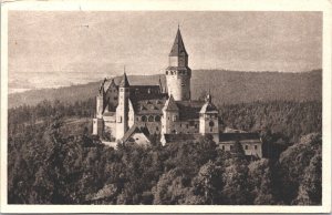 Czech Republic Bouzov Castle Hrad Bouzov Vintage Postcard 09.37