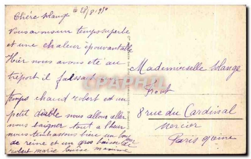 Old Postcard Le Treport Mers Hangars De La Gare For Big Time