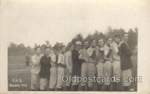 O.H.S. 1910 Baseball Real Photo Unused 