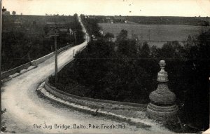 The Jug Bridge Over Monocacy River Frederick MD c1906 Vintage Postcard I56