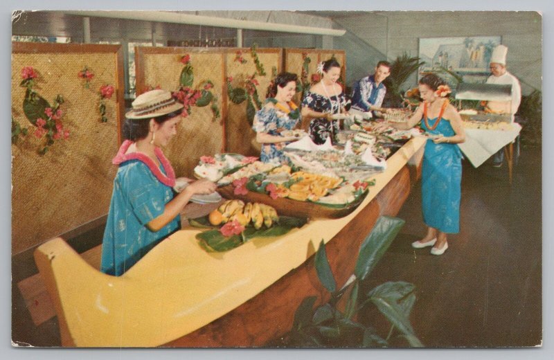 Kona HawaiiLuncheon At InnOutrigger Canoe BuffetPM 1959Vintage