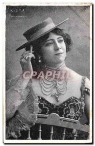 Postcard Old Woman Jewelry Riera Parisiana