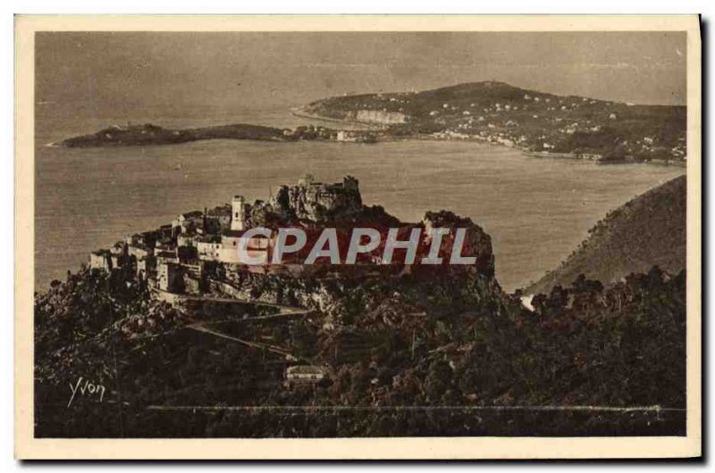 Old Postcard Eze Vue Generale Village