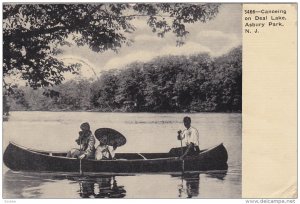 ASBURY PARK, New Jersey; Canoeing on Deal Lake, PU-1908