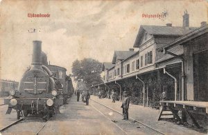 Ujdombovar Hungary Train Station Vintage Postcard AA7951
