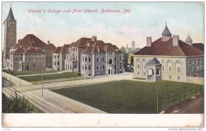 BALTIMORE, Maryland, PU-1907; Women's College And First Church