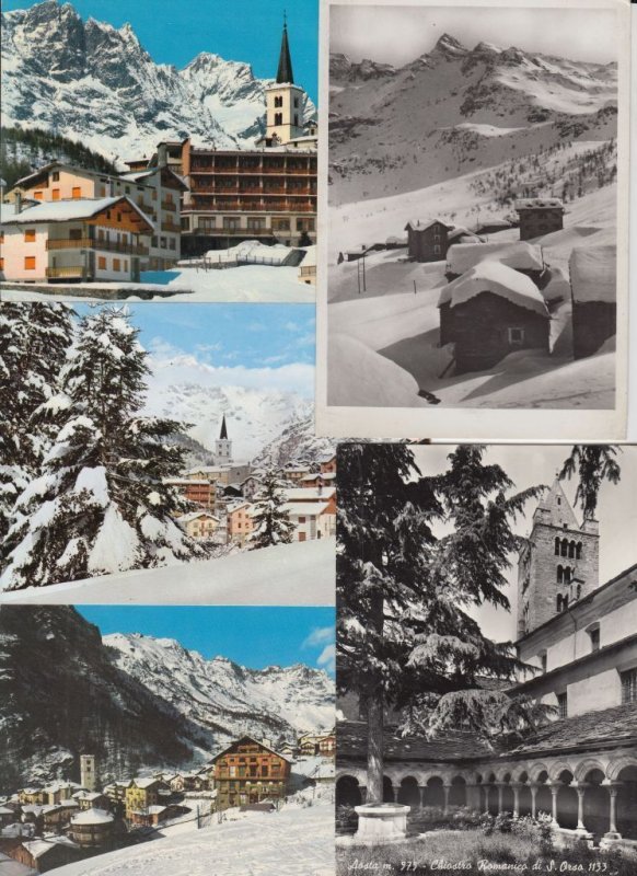 AOSTA VALLEY ITALY ITALIA 75 Vintage Postcards Mostly pre-1940. (L3907)