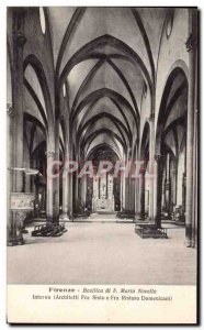 Old Postcard Firenze Basilica Di Maria Novella Interno