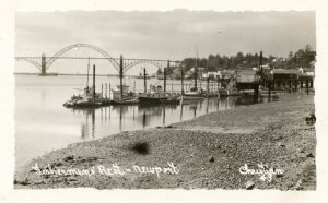Postcard RPPC View of Fishermen's Rest in Newport, OR.    P5