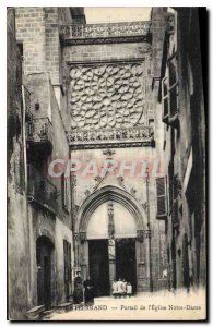 Old Postcard Clermont Ferrand Portal of the Church of Our Lady