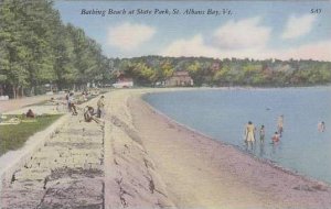 Vermont St Albans Bay Bathing Beach At State Park