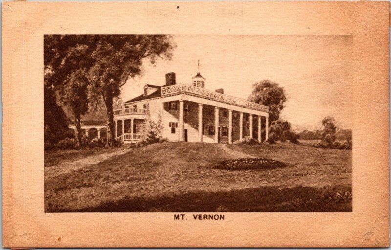 Mt Vernon WB Postcard Vintage UNP Unposted Unused DB Divided Back 