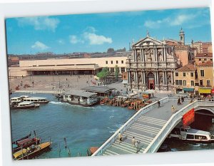 Postcard St. Lucia Railway Venice Italy