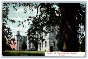 Eugene Oregon OR Postcard Deadly Hall State University Building Campus c1910's