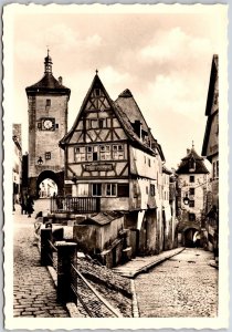 Rothenburg / Tauber Am Plonlein Germany Real Photo RPPC Postcard