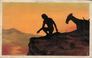 USA The Broken Trail Native American Vintage Postcard 07.35