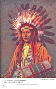 Raphael Tuck Hiawatha Tall of Stature Poem Series I Postcard