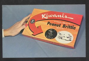 KIWANIS PEANUT BRITTLE CANDY ELIZABETH CITY NORTH CAROLINA ADVERTISING POSTCARD