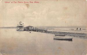 Penns Grove New Jersey Ulrica At Pier Waterfront Antique Postcard K39529