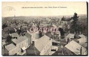 Old Postcard Chalonnes Sur Loire Rue Felix Faure and panorama