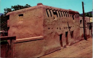 Vtg Santa Fe New Mexico NM Oldest House in USA 1950s View Postcard