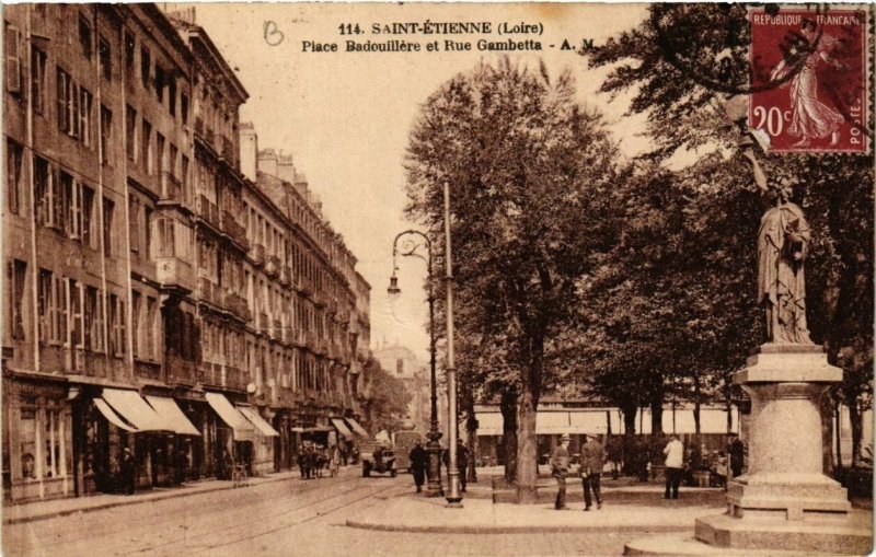 CPA St-ÉTIENNE Place Badouillere et Rue Gambetta (400031) 