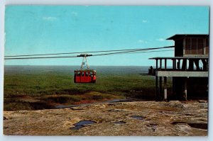 Stone Mountain Georgia Postcard Skylift Plaza Flags Exterior Summit 1960 Vintage